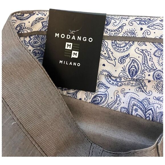 Modango Men's Pants Silver/Grey 34" Pockets 5 Lightweight Straight Leg - Picture 4 of 5